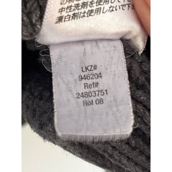 Eddie Bauer Cotton Blend Fishermans Cable Knit Turtle Neck Sweater Gray M‎ Tall - Picture 7 of 9